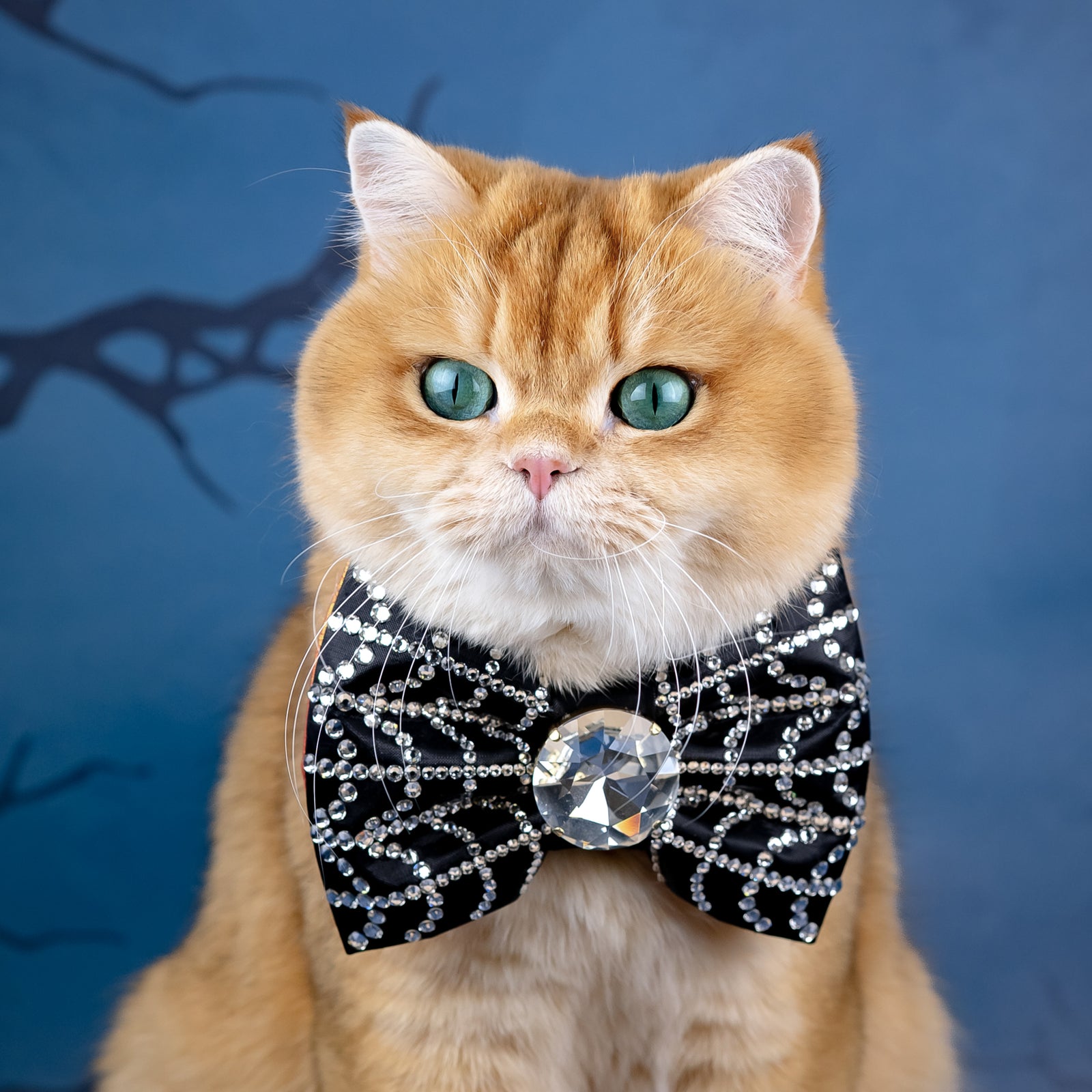 Spooktacular 2025 VIP Crystal Cobweb Bow, Medium