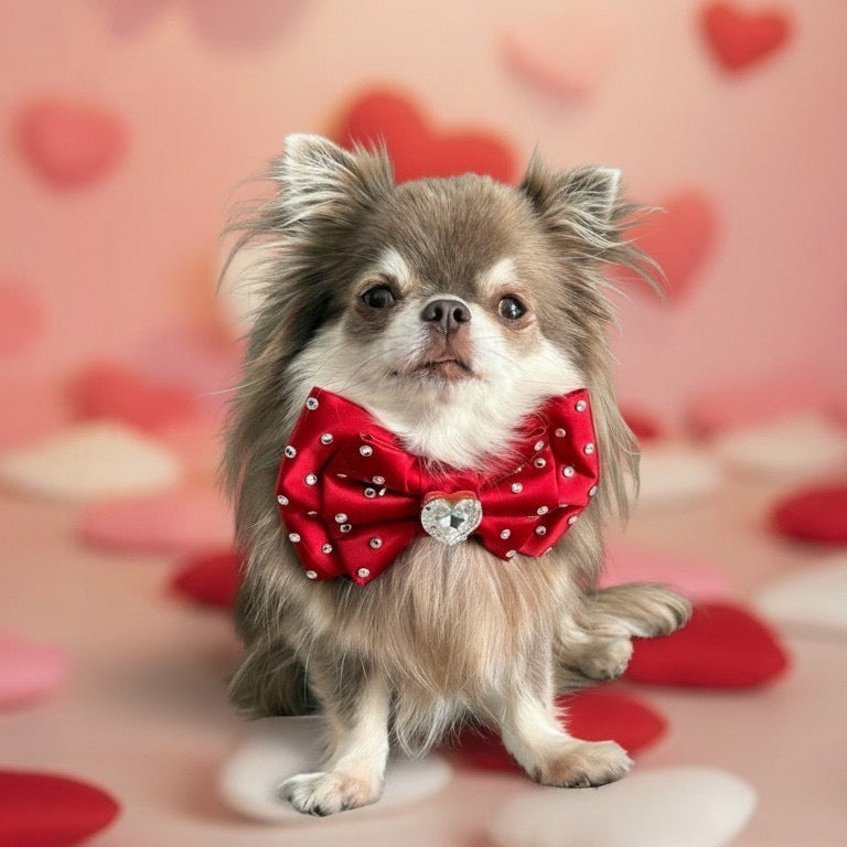Little Willow Silk Puppy Love Bow, Medium