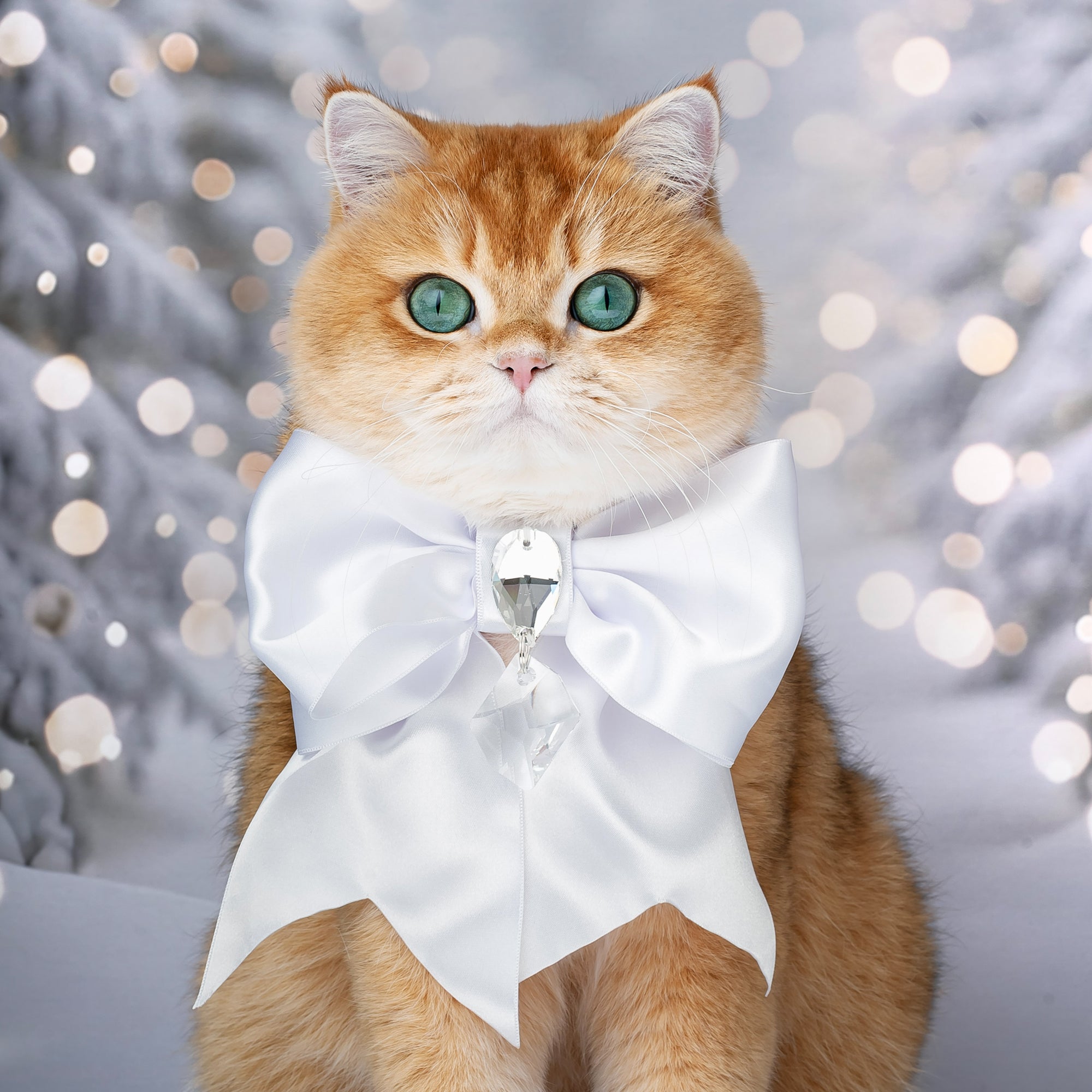 Let it Snow Satin Tiffany Bow, Grand