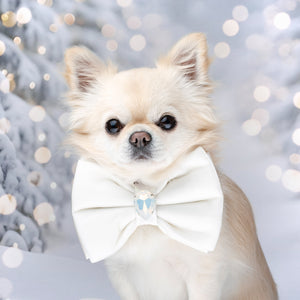 Let it Snow Bejewelled Reversible Bow, Medium