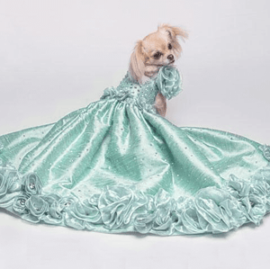 Tiffany Dreams | Silk Dog Ball Gown | Tiffany