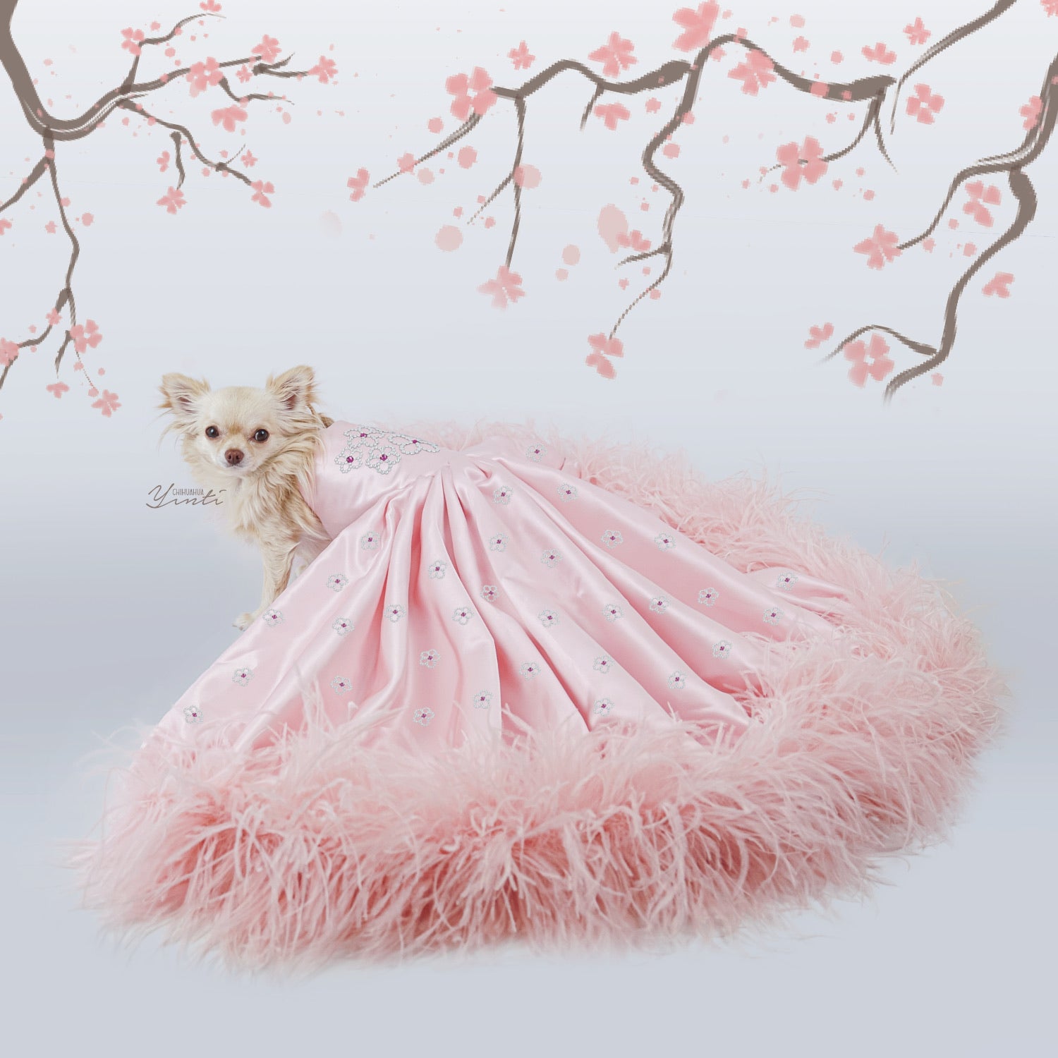 Sakura Ostrich gown